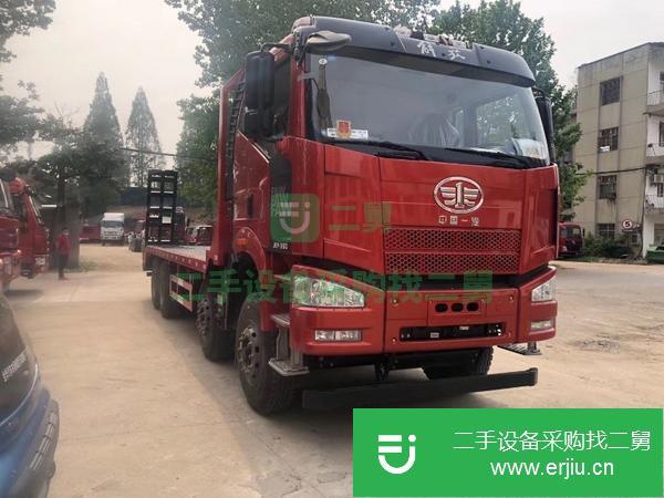 湖北出售二手解放J6前四后八平板運輸車