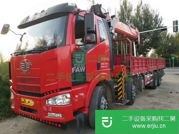 湖北出售二手解放前四后八隨車吊