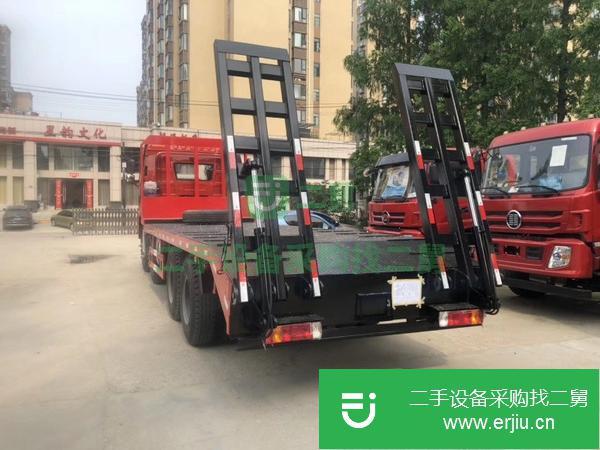 湖北出售二手解放J6前四后八平板運輸車