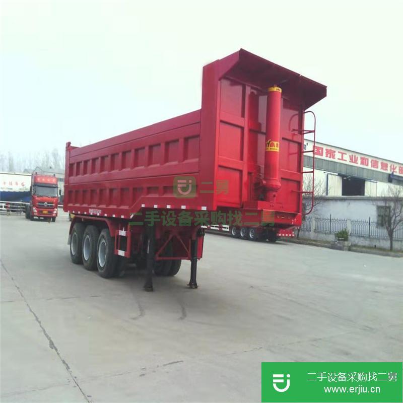 山東出售二手后翻自卸半掛車
