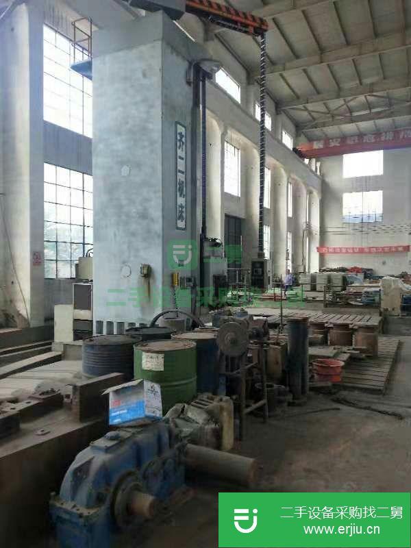 江蘇出售二手落地銑鏜床，加工長度8米，1×4米平臺4塊，回轉工作臺3×3