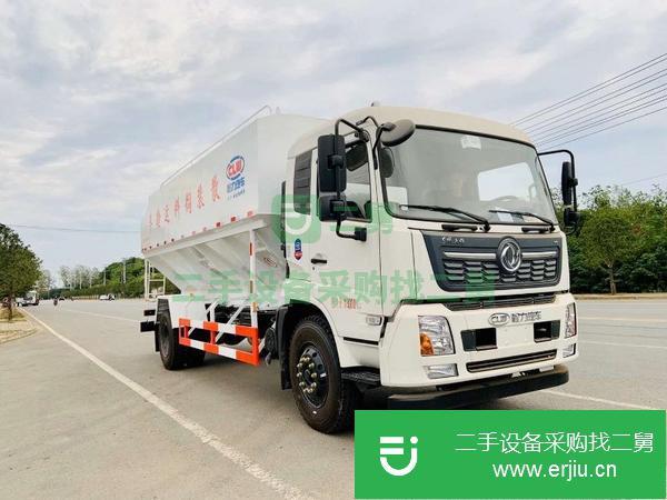 山西出售二手40方解放散裝飼料運輸車