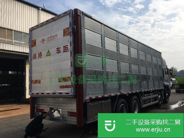 湖南出售二手東風(fēng)天龍前四后八9.6全鋁合金仔豬運(yùn)輸車