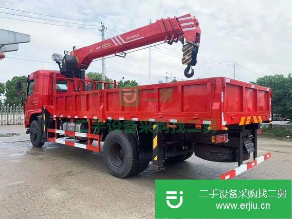 湖北出售二手東風單橋8噸隨車吊