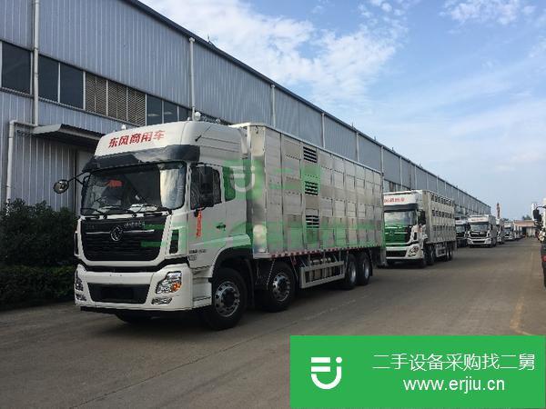 湖南出售二手東風(fēng)天龍前四后八9.6全鋁合金仔豬運(yùn)輸車