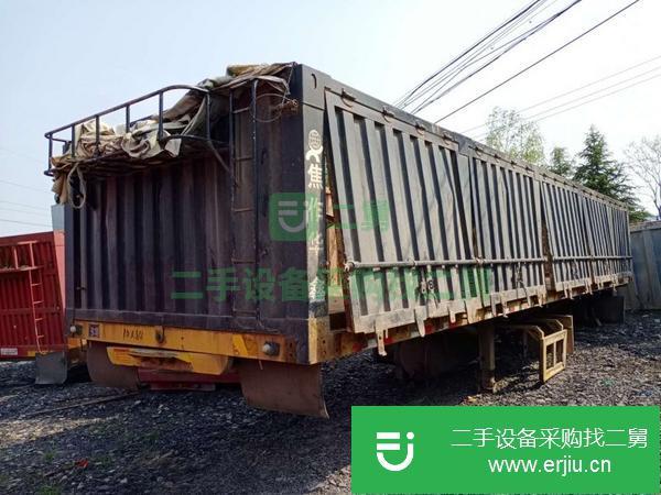 山東出售10米平板側翻半掛車