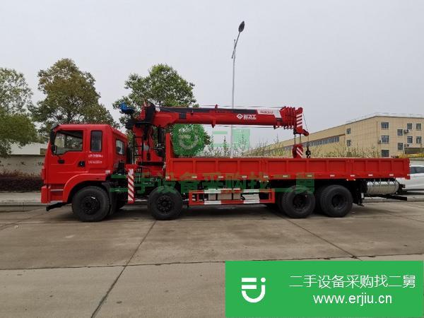 甘肅出售二手東風前四后八14噸5節臂隨車吊