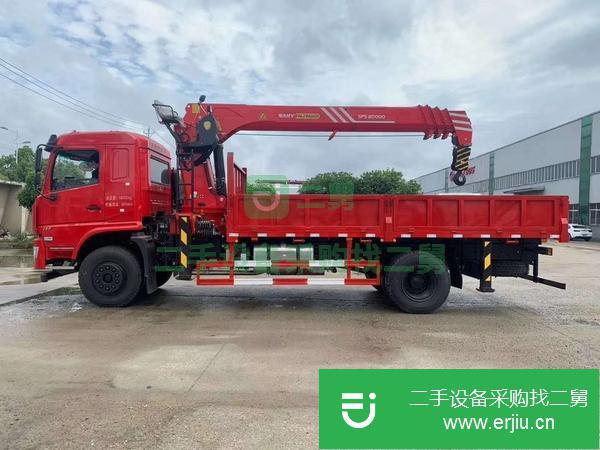 湖北出售二手東風單橋8噸隨車吊