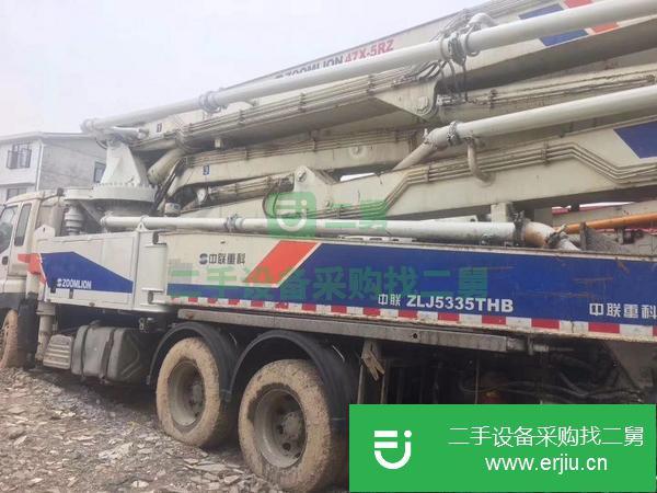 四川出售二手中聯(lián)泵車，五十鈴底盤47米