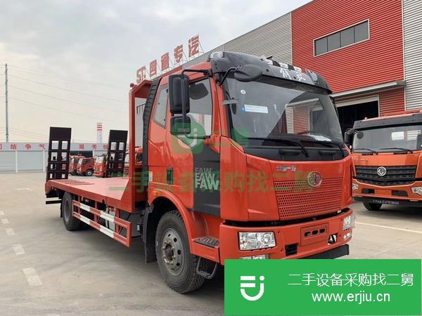 山西出售二手解放J6單橋平板運輸車