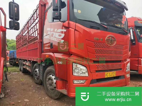 江西出售二手解放jH6前四后八9.6米高欄貨車