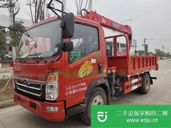 湖北出售二手重汽藍牌5噸隨車吊