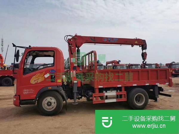 湖北出售二手程力3.5噸3節臂藍牌隨車吊