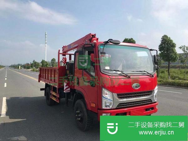 廣東出售二手藍(lán)牌6.3噸帶自卸隨車吊