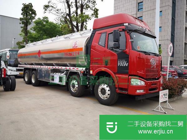 江西出售二手解放j6前四后八鋁合金油罐車