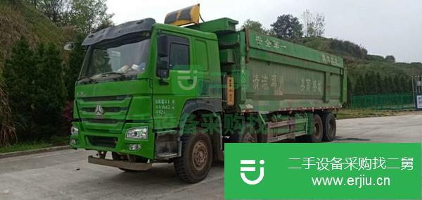 新疆出售二手豪沃綠色自卸車