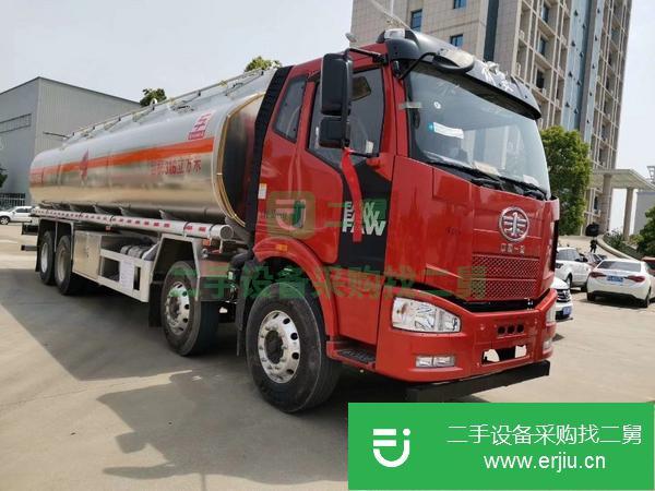 江西出售二手解放j6前四后八鋁合金油罐車