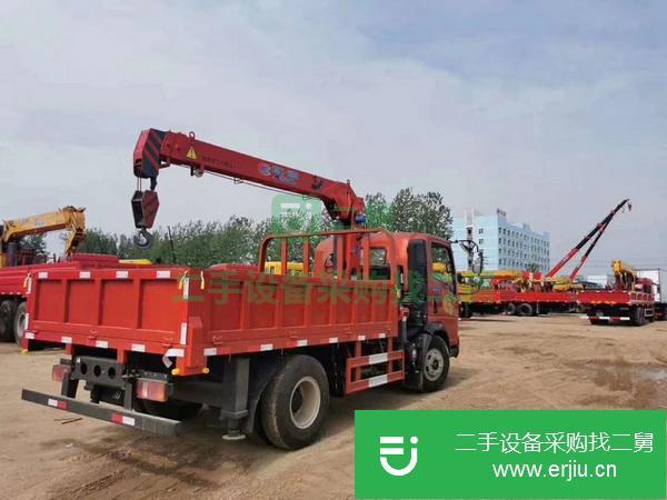 湖北出售二手程力3.5噸3節臂藍牌隨車吊
