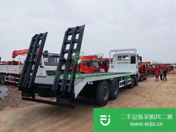 山東出售二手陜汽德龍前四后八平板運輸車