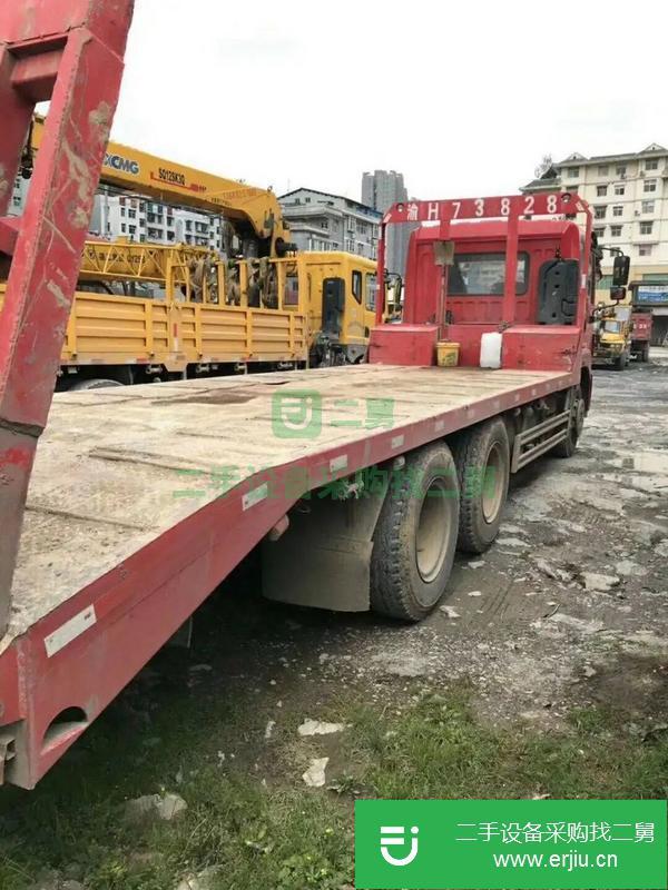 河南出售后八輪平板運輸車，手續齊全