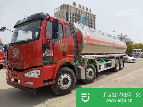 江西出售二手解放j6前四后八鋁合金油罐車