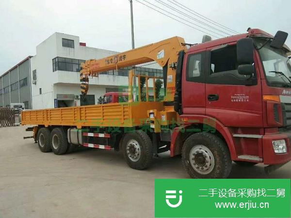 湖北出售二手歐曼前四后八12噸隨車吊