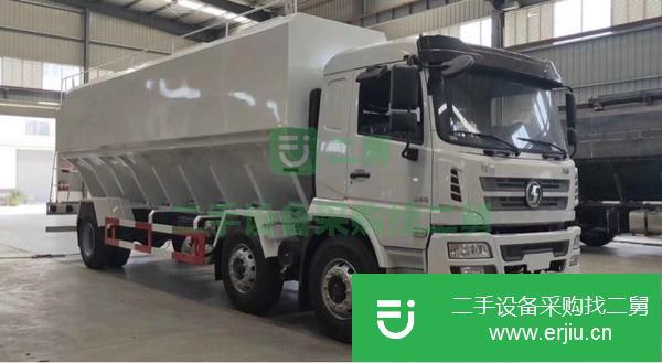 江蘇出售二手陜汽軒德散裝飼料運輸車
