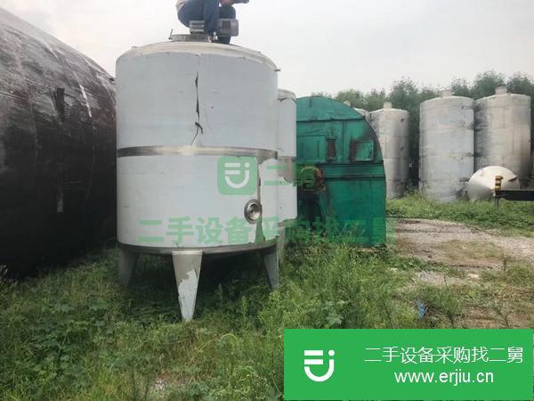 北京出售二手25立方不銹鋼雙層保溫發酵罐