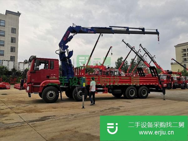 湖北出售二手德龍前四后八折臂隨車吊