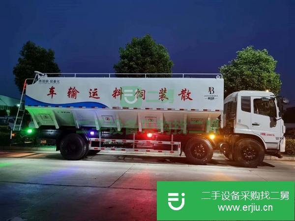 江蘇出售二手天錦小三軸34方散裝飼料運輸車