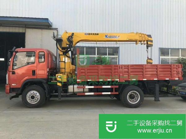 湖北出售二手大運8噸隨車吊