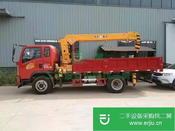 湖北出售二手重汽豪曼藍牌五噸四節臂隨車吊