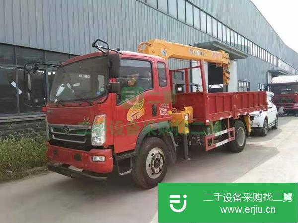 湖北出售二手重汽豪曼藍牌五噸四節臂隨車吊