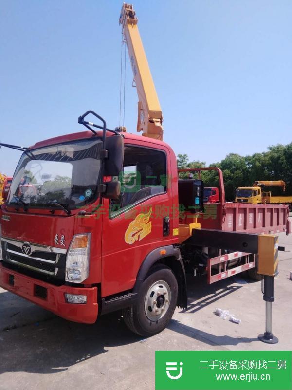 貴州出售二手重汽豪曼藍牌五噸隨車吊