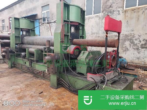 廣東出售二手實心國標W11S-40*3200液壓全自動卷板機