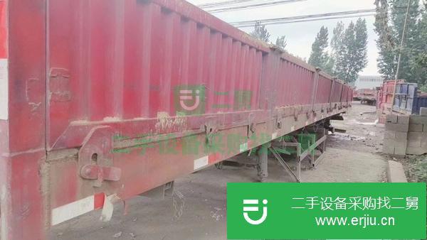 浙江出售二手13米標箱側翻半掛車