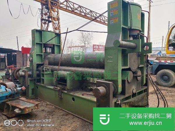 廣東出售二手實心國標W11S-40*3200液壓全自動卷板機