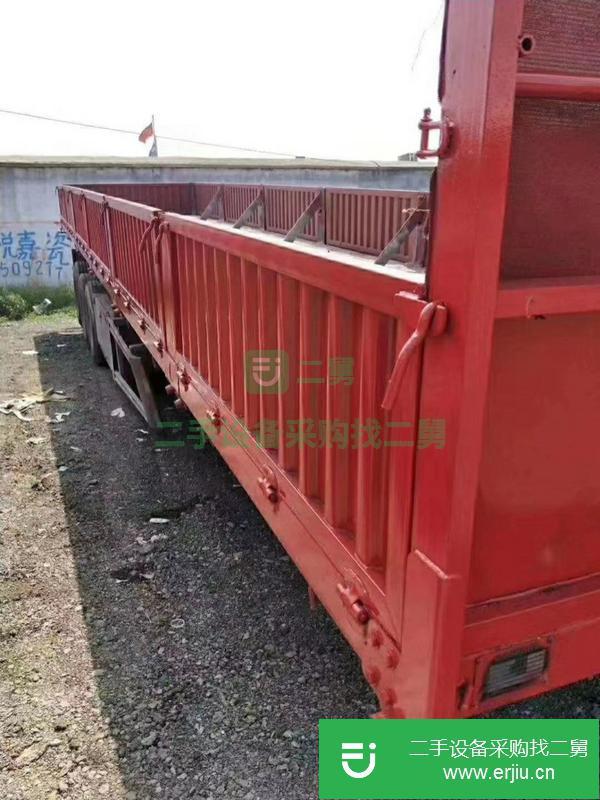 河南出售二手13米標箱側翻掛車