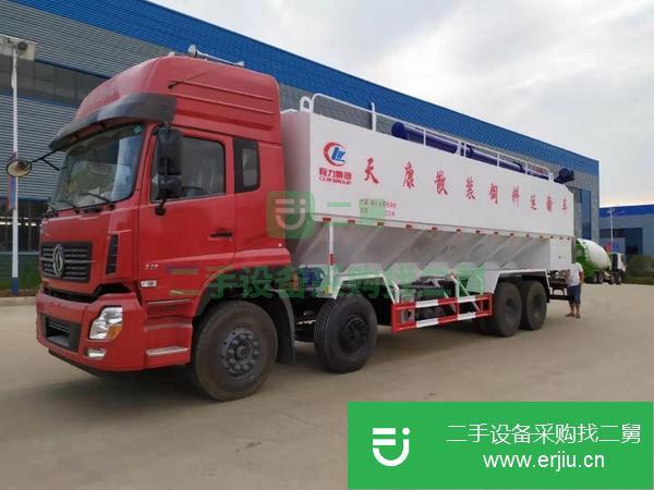 河南出售二手東風天龍散裝飼料運輸車