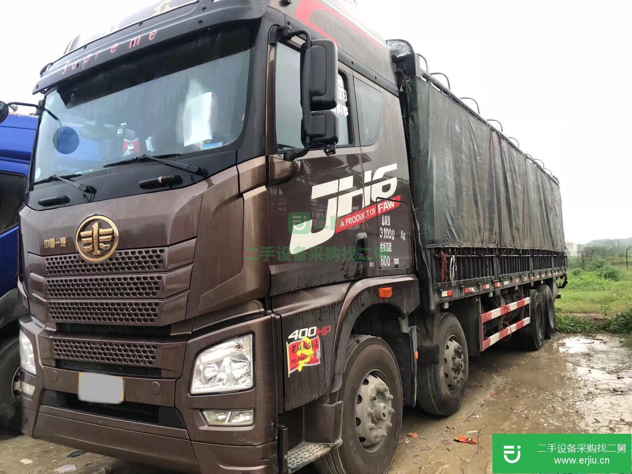 江西出售二手解放JH6前四后八高欄載貨車