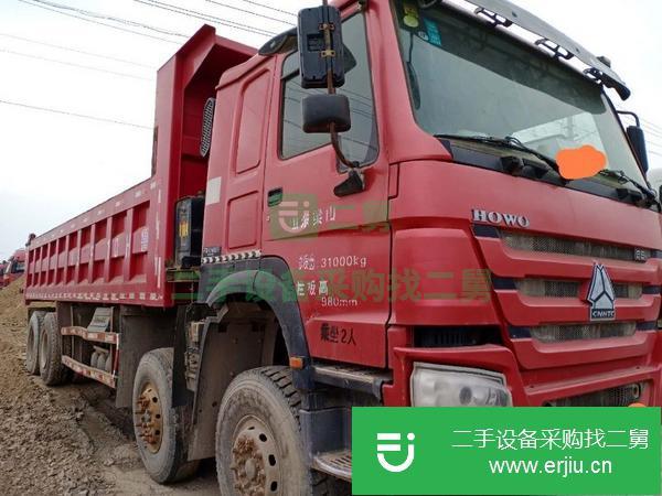山東出售二手豪沃前四后八 8.2米自卸車
