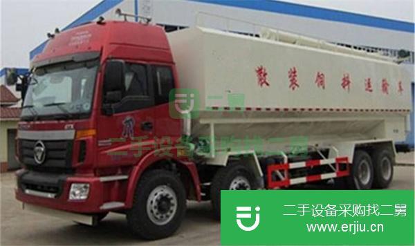湖北出售二手40方福田歐曼前四后八飼料運輸車