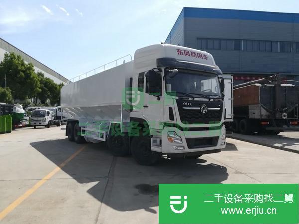 湖北出售二手東風(fēng)天龍前四后八40方散裝飼料運(yùn)輸車