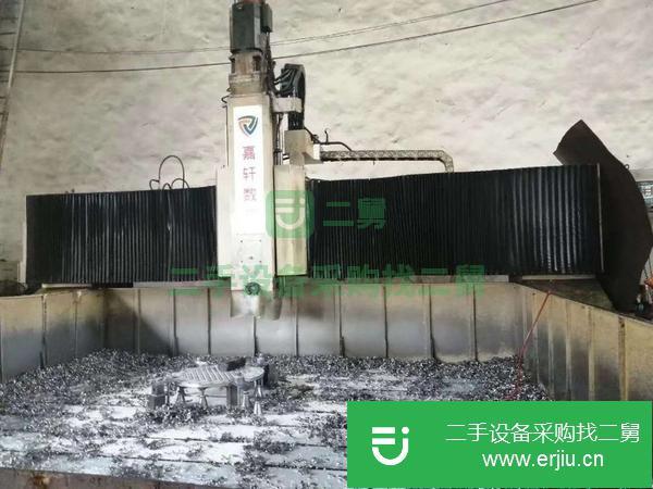 湖北出售二手嘉軒4x4米數控龍門鉆床