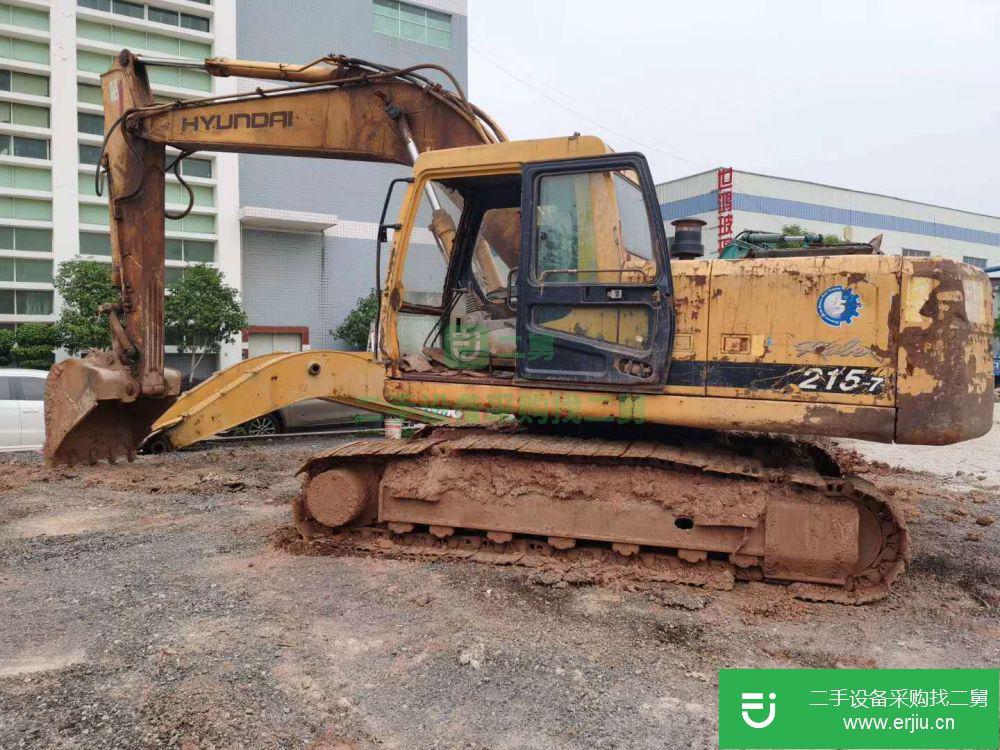 湖北出售二手現代R215-7挖掘機