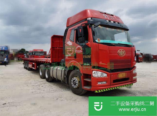 福建出售二手一汽解放J6P平板運(yùn)輸車