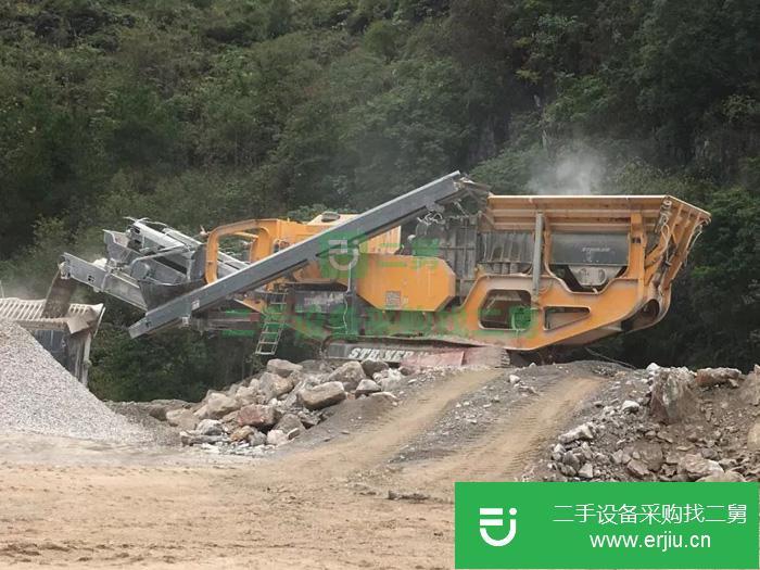 河南出售二手履帶反擊式移動(dòng)破碎站