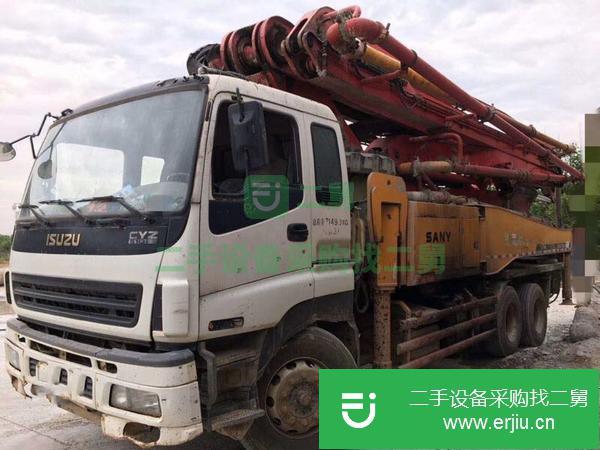 湖南出售二手三一泵車，五十鈴46米底盤 車況板正 手續(xù)齊全包過戶