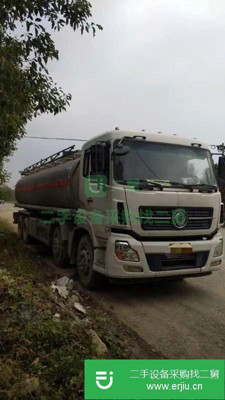 湖南出售二手國四東風天龍前四后八鋁合金油罐車