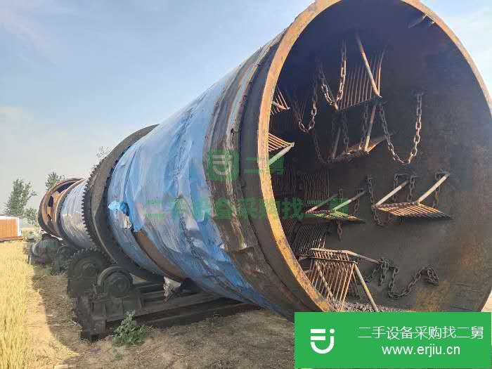 河南出售二手2.5×18米滾筒煤泥烘干機